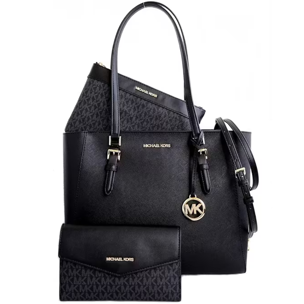 Michael Kors Charlotte Large 3 in 1 Tote Crossbody Handbag Leather Legacycomps