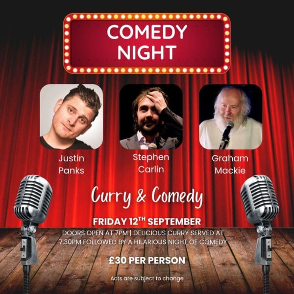 6 x Tickets To A Curry Comedy Night