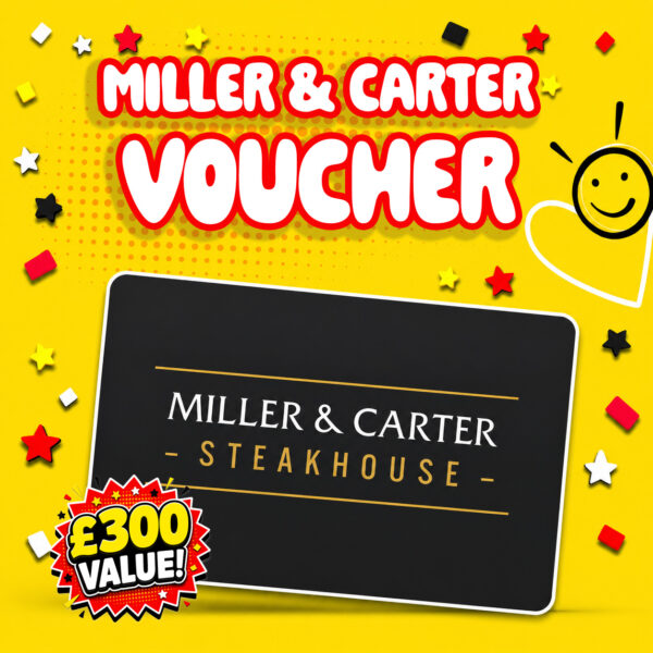 &pound;300 Miller & Carter Voucher For 10p